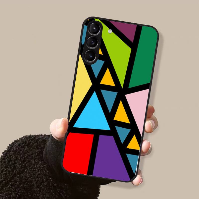 Чехол для телефона с геометрическим рисунком в цветном стиле для Samsung Galaxy S7 Edge Plus S9 S20Plus S20ULTRA S10lite S225G S10