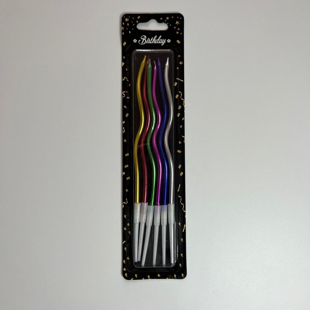 6/pcs10/20setBirthday Candles Spiral Cake Candles Long Thin Cake Candles For Wedding Party And Cake Decoration