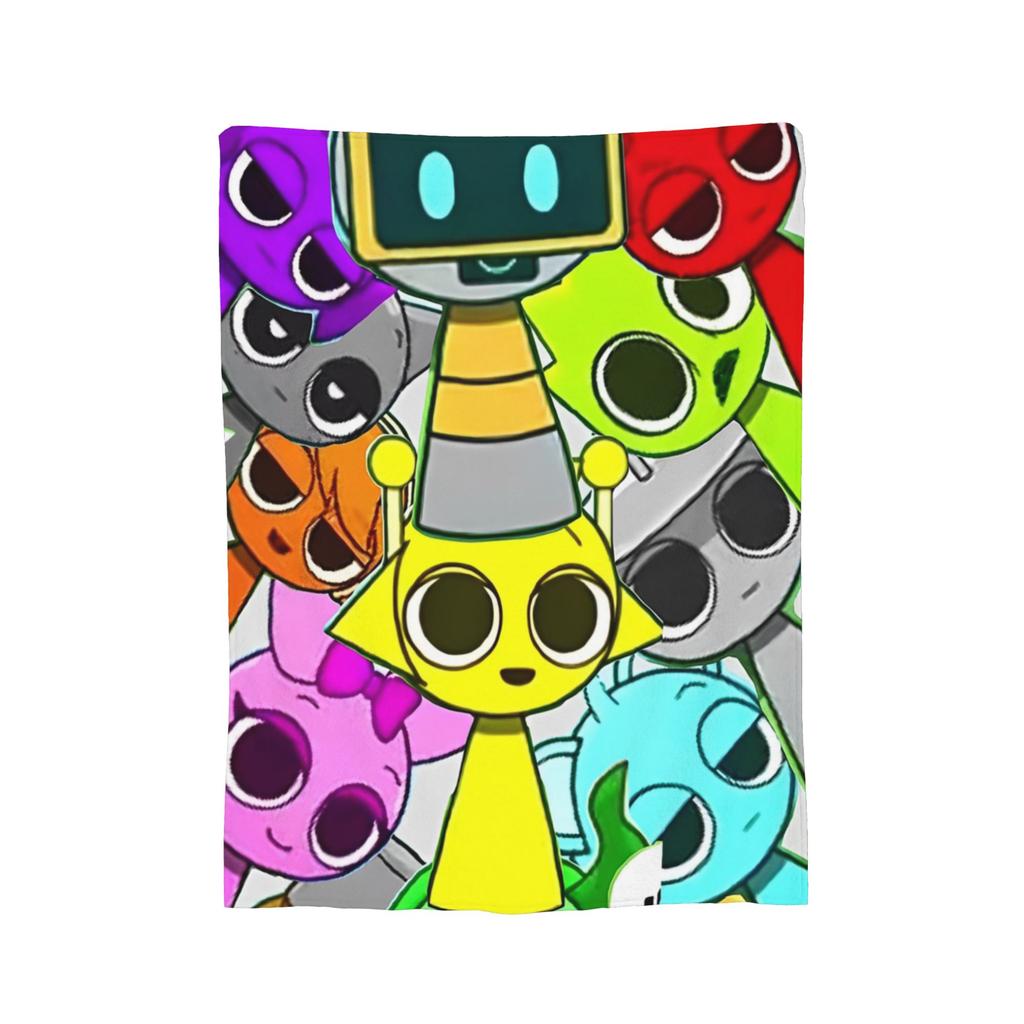 Мультяшная Игра Sprunki Incredibox Плед Фланелевый Плед Летнее Украшение для Кондиционера Мягкое Теплое Покрывало