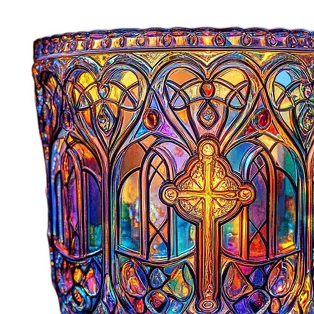 Набор чашек для кофе Цветные церковные чашки для христианских подарков Верные друзья Ручная работа 400 мл Кофейные кружки с крестом с религиозным искусством