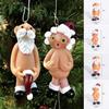 1PC Male&Female Resin Christmas Hanging Pendant Naked Santa Claus Gift New Year Xmas Tree Ornament