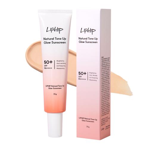 Liphip Крем-солнце с натуральным тонирующим эффектом и сиянием 35 г [SPF50+ PA++++] Смешивание Отбеливание Против морщин Защита от УФ