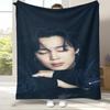 Плед фланелевый Jimin Kpop B-BTS Star, Ультрамягкий теплый плюшевый плед для дома, спальни, кровати, дивана, офиса, кемпинга, пикника, подарок