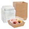 5/10pcs Kraft Paper Cake Dessert Donut Box Cookie Sandwich Food Containers Wedding Birthday Party Supplies Christmas Home Decor