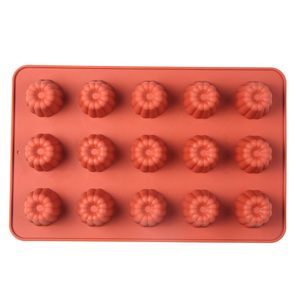 Silicone Mold 15 Cups French Custard Coffee Cake Mold Bordelais Silicon Candy Maker Muffin Jelly Cake Pan Baking Tools