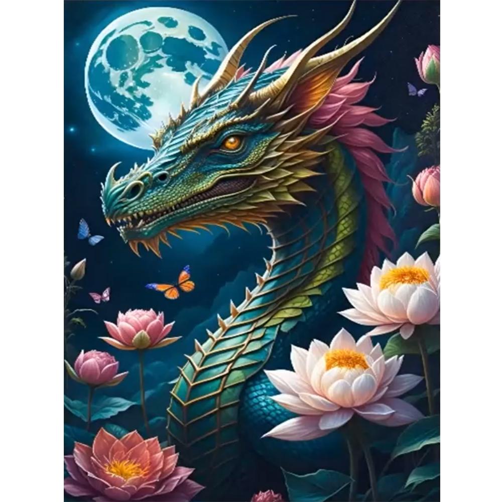 Дракон и цветок 5D полный круглый набор алмазов для рисования дзен-арт буддийская скульптура DIY сверла мозаика вышивка крестиком J3946