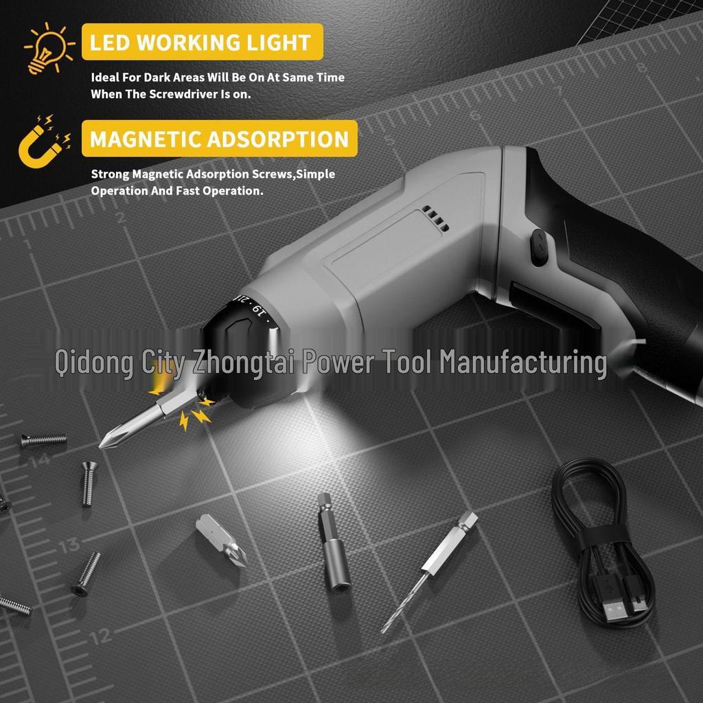 Compact Electric Screwdriver Set - Mini Handheld Tools for Household Use