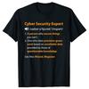 Funny Cyber Security Expert Definition Cybersecurity  T Shirt Men Cotton Humor Streetwear Tee Shirt Short Sleeve Unisex Clothing