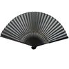 Большой веер, обтянутый тканью, черный лак, окрашенный в черный цвет, серебристый