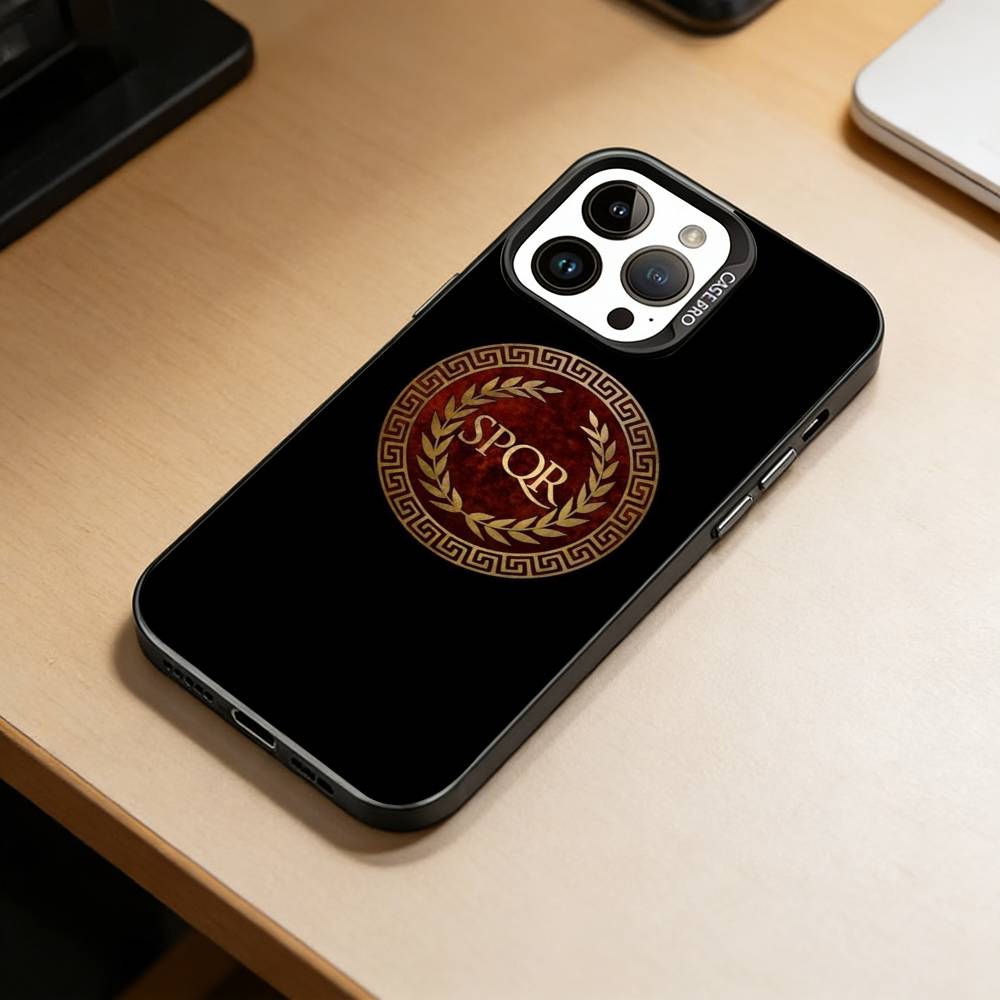 SPQR R-Roman Empire SPQR Phone Case For iPhone 17,16,15,14,13,12,11 Plus,Pro Max,XS,Colorful Silver Black Cover
