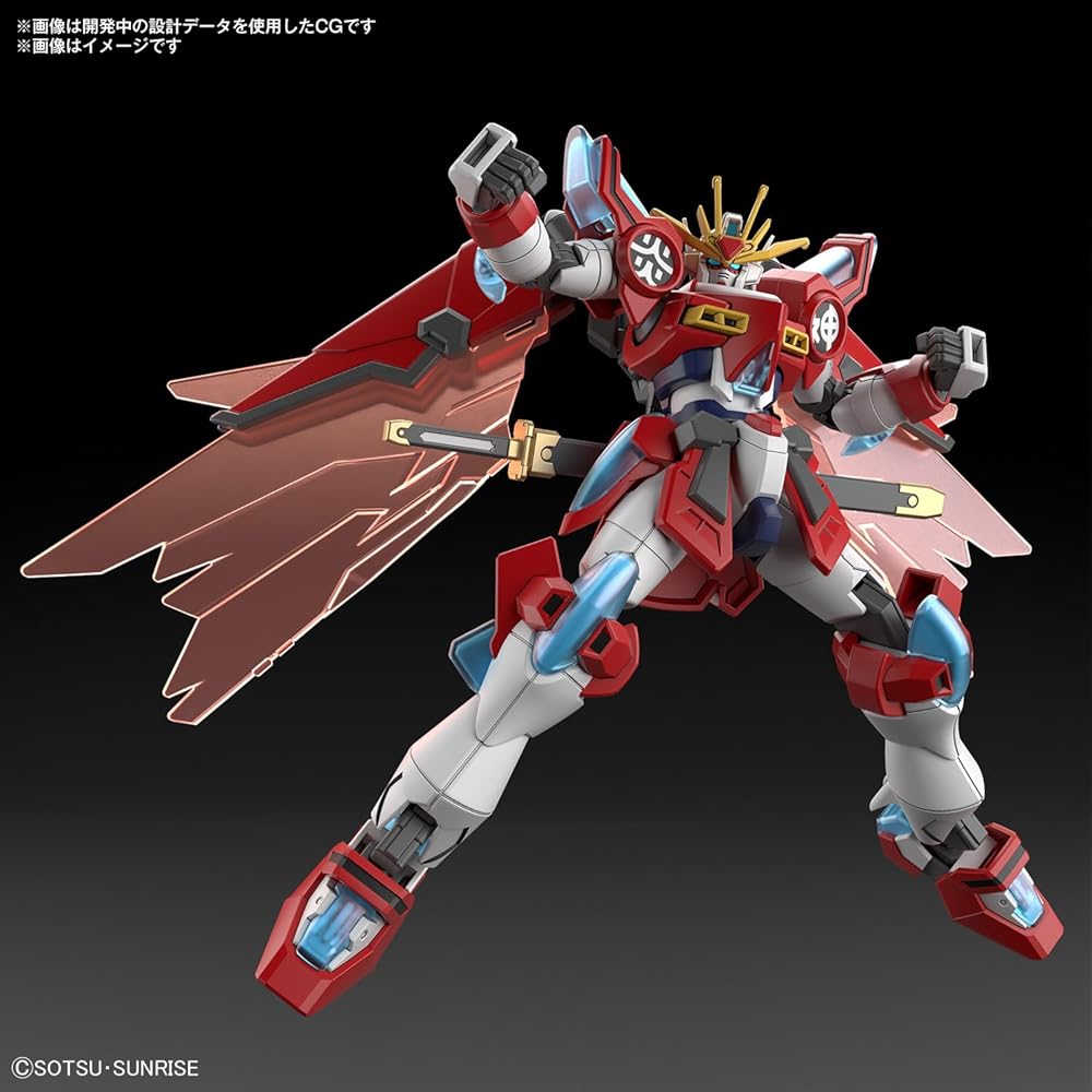Bandai Spirits HG Gundam Build Metaverse God Burning Gundam Масштаб 1/144 Пластиковая модель с цветовой кодировкой