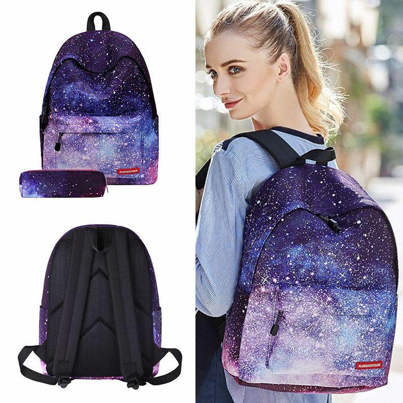 Stylish And Spacious Women Girl Galaxy Starry Backpack For School And Travel