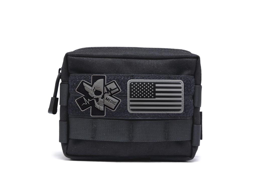 Тактический медицинский патч на липучке в виде черепа - Прочная ткань с несколькими вариантами цвета