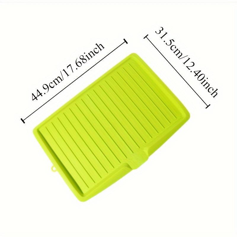 1pc Multi-Functional Large Kitchen Drainage Tray - Rectangular Fruit and Vegetable Plastic Drainage Plate - Kitchen Utensil Drying Rack