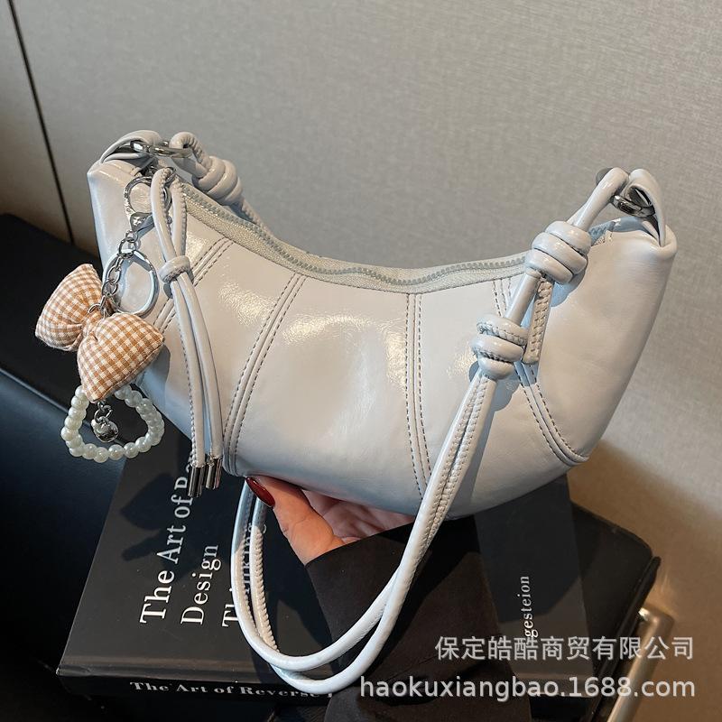 Нишевая дизайнерская сумка женская весна-лето 2025 новая модная одноплечевая сумка кроссбоди сумка-круассан высококлассная подмышечная сумка-пельмень