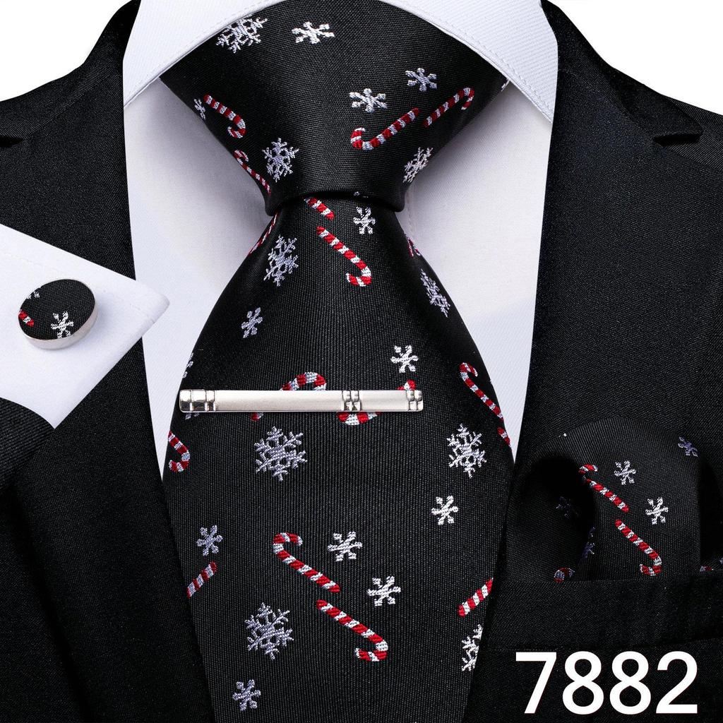 Набор для Мужчин: клетчатый галстук 8,5 см, клип и запонки в клетку