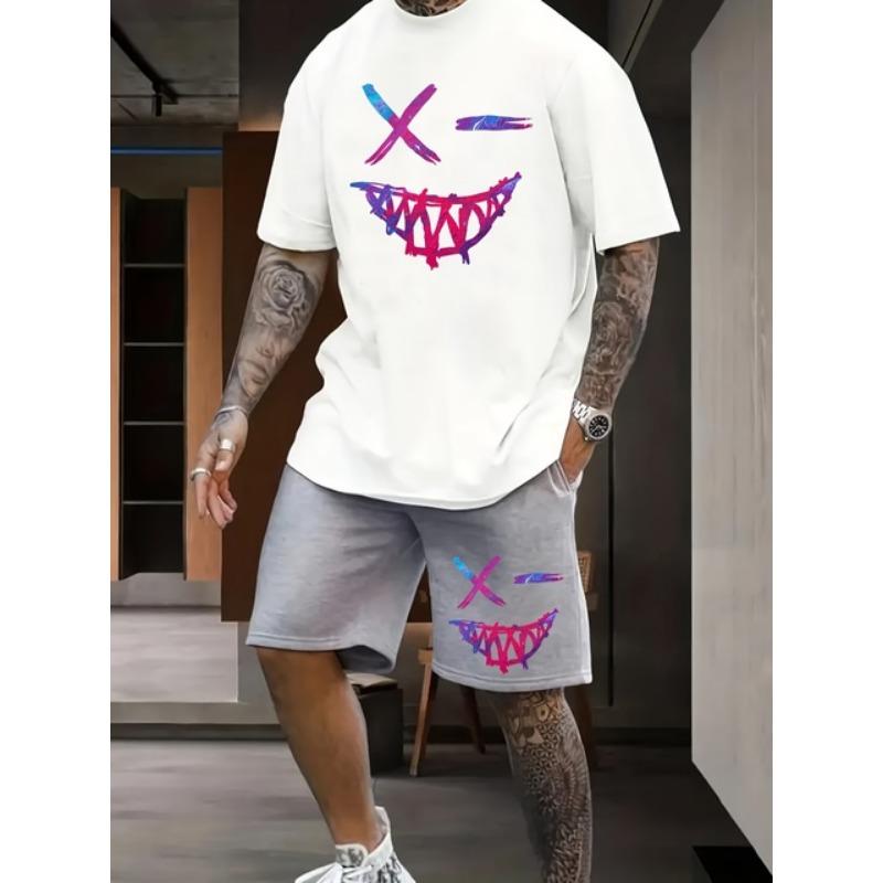 Уличный стиль 3D принт плюшевого мишки Мужская футболка шорты комплект летние повседневные мужские шорты с коротким рукавом для улицы мужские спортивные шорты