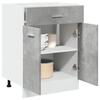 VidaXL Base Cabinet Lyon, Concrete Grey, 60x46x81.5 Cm, Engineered Wood, Bathroom Storage &; Kitchen, Under-sink Cabinet, 856088