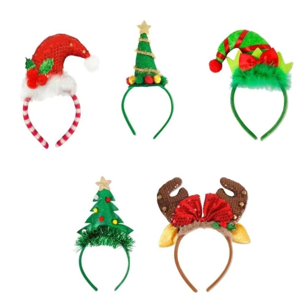 Рождественская елка Рождественские повязки на голову Мультяшные Косплей повязки на голову Рождественский обруч для волос Сувениры для вечеринки