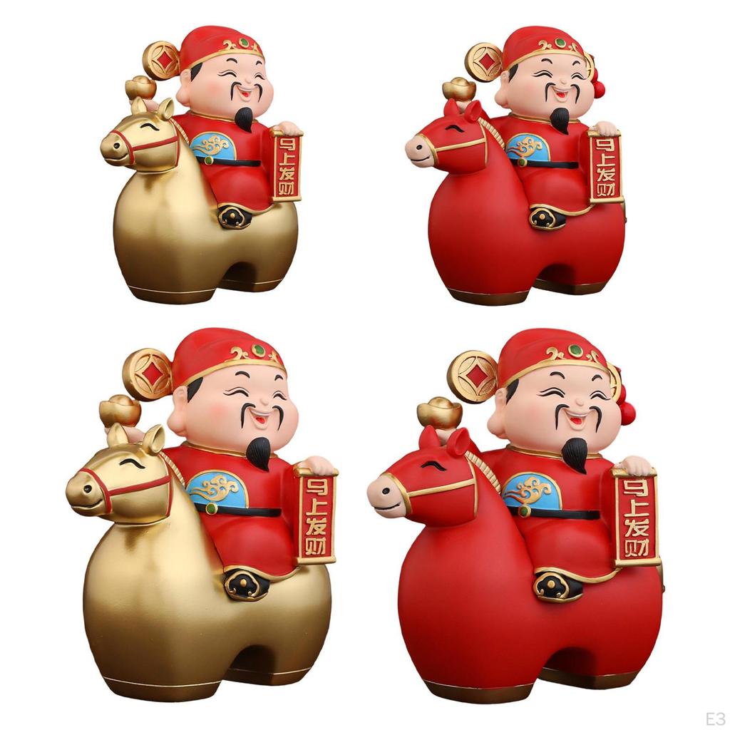 Статуэтка Китайская скульптура Фэн-шуй Настольное украшение Полимерная фигурка для офисного стола Центральные элементы