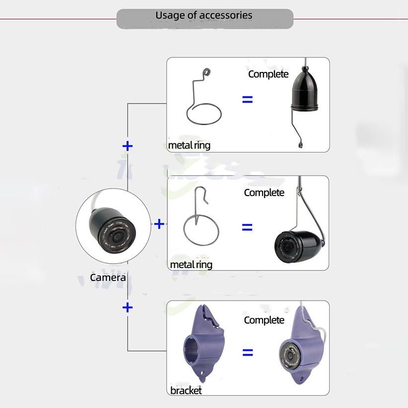 Рыболокатор высокой четкости, 4,3-дюймовый экран, устройство ночного видения, визуальное рыболовное устройство