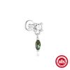 S925 Геометрическая круглая тканевая поверхность модный натуральный зеленый моховой камень ушные косточки ногти женский водный агат уникальные серьги для пирсинга