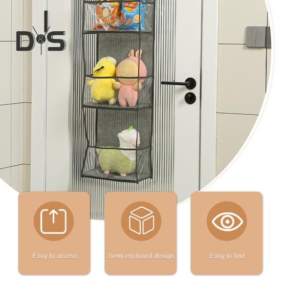 Подвесной органайзер для хранения вещей, прочный, выдерживающий большую нагрузку, с большой вместимостью, простой монтаж, многоцелевой держатель для хранения с металлическими крючками