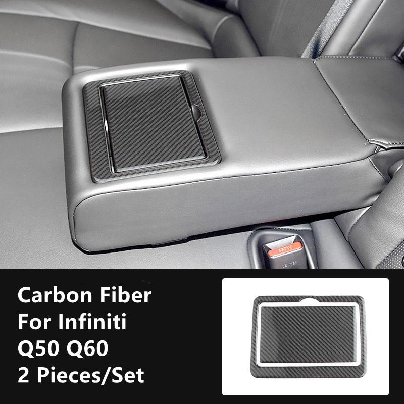 Углеродное волокно, модификация салона автомобиля, накладка, полоски, декоративные наклейки для Infiniti Q50 Q60, внутренний Стайлинг автомобиля