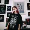 Женская готическая футболка Creepy Twin Girls Skull Printed Harajuku Novelty Clothing Tops Mutated Rock Футболка Женская одежда