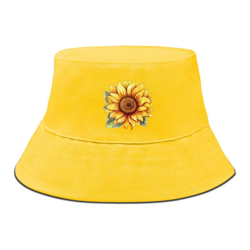 Панама с принтом подсолнухов, Цветочная шляпа рыбака, Модная простая защита от солнца, Рыбацкая кепка