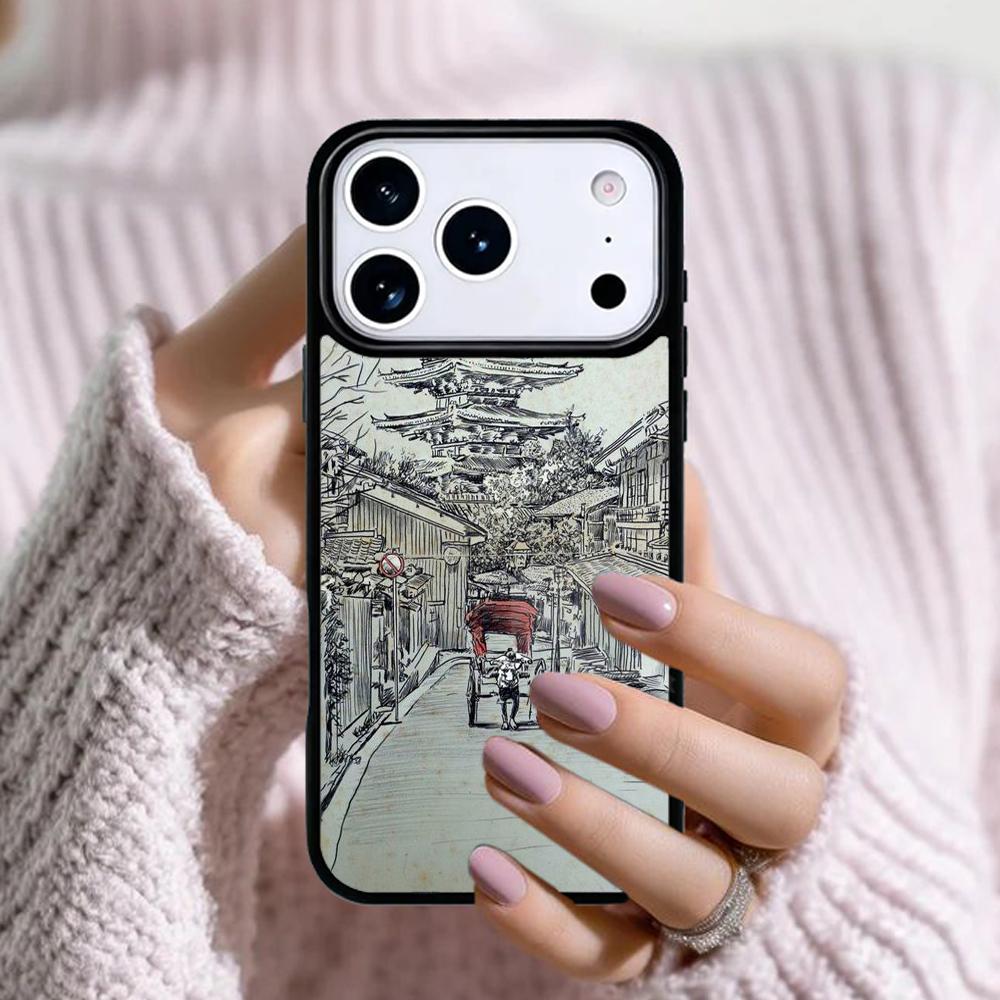 Кёто Япония Старая столица Чехол для телефона для Apple iPhone 17 Air 16E 15 14 Plus 13 12 11 Pro Max Mini Funda Чехол