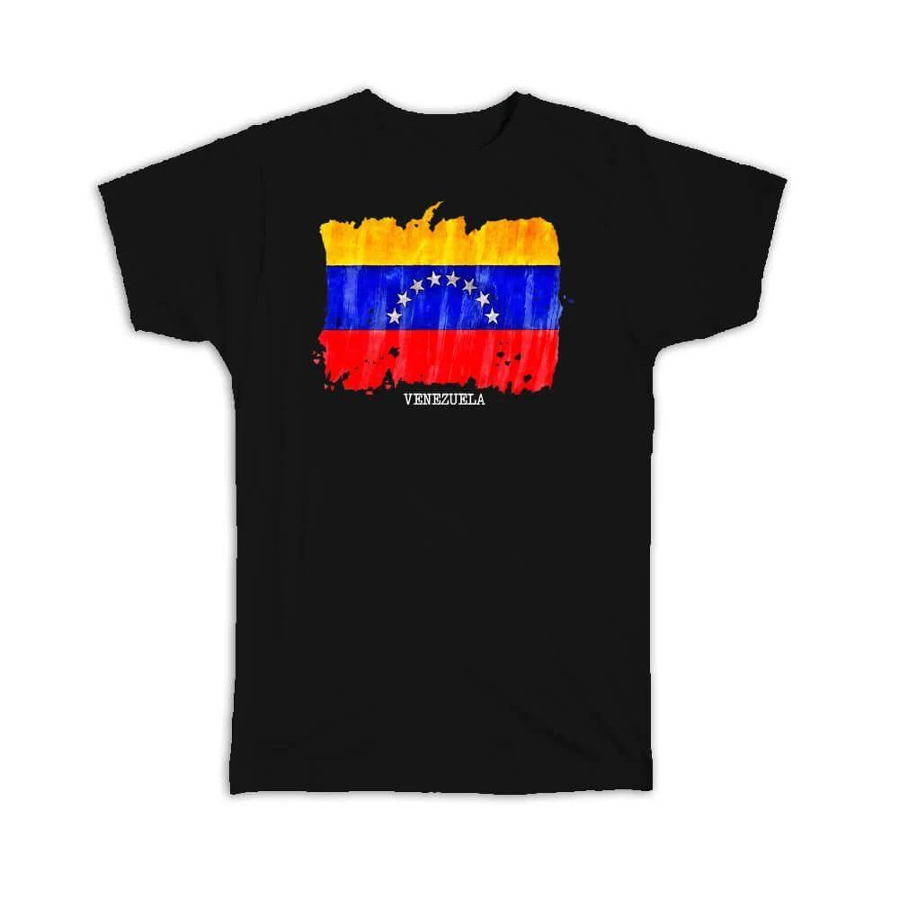 Gift T-Shirt : Venezuela Flag SouthAmerica Travel Expat Country Watercolor