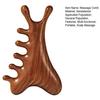 Yousheng Multi-functional Meridian Massage Comb Sandalwood Scalp Massage Comb Deer Wide Tooth Face Head Body Massager Guasha Scrubber Tool