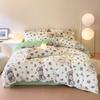 Rabbit Fleece Four-Piece Set, Thickened Milk Fleece Quilt Cover, Coral Fleece Bed Sheet Quilt Cover, Fleece Bedding