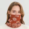 Autumn Winter Neckerchief Women Men Paisley New Warm Neck Set Knitted Fleecing Thick Scarf Soft Ring Neck Guard Bandana Hombre