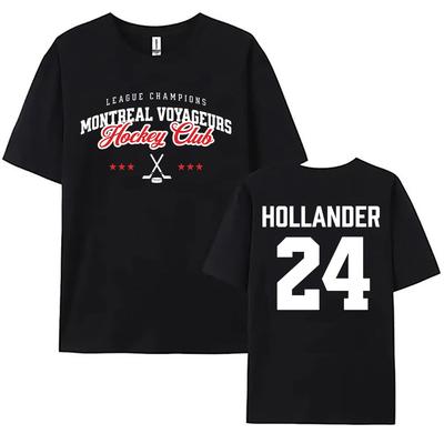 24 Hollander Montreal Voyageurs Мерч Футболка Горячее ТВ Подогреваемое Соперничество Футболка Унисекс Уличная Одежда Женская Мужская Одежда Свободная Футболка с Круглым Вырезом