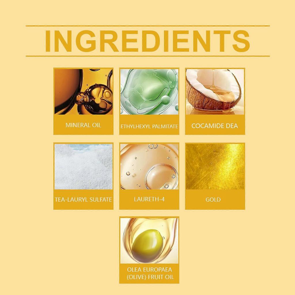Gold Emollient Bath Essential Oil, Daily Moisturizing And Moisturizing Skin Care Gently Cleanses Body Skin