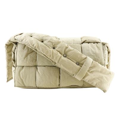 BOTTEGAVENETA Мягкая сумка через плечо Tech Cassette Maxi Intrecciato хаки Нейлон унисекс Б/у