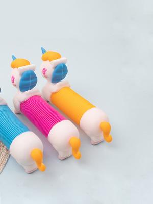 1 шт. - Телескопическая трубка-единорог для снятия стресса и развития креативности, универсальная вентиляция, игрушка для дразнения кошек, цвет трубки случайный