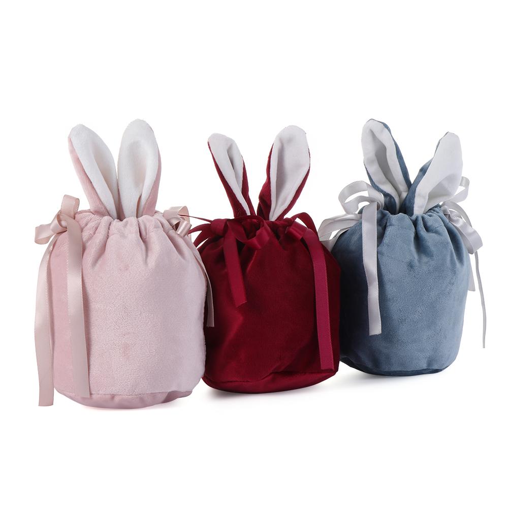 Flannelette Rabbit Ear Gift Bag Bunny Ears Gift Packing Bags Jewelry Organizer Wedding Supplies