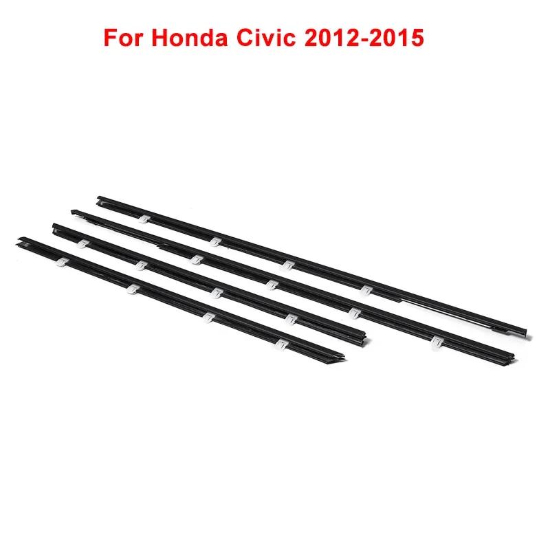 4 шт. Уплотнитель для окна автомобиля, резиновый уплотнитель для стекла, молдинг для Honda Civic 2006-2019