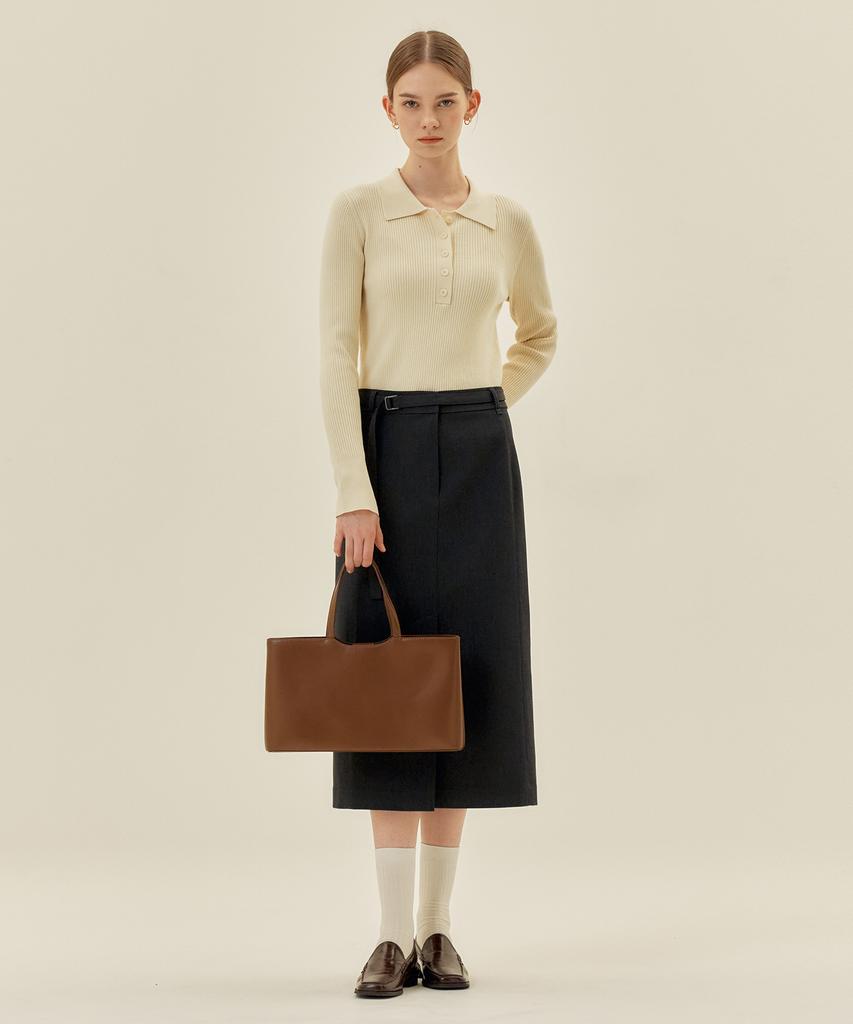 MIND BRIDGE WOMEN [W][Couture] Ribbed Collar Knit - 4 Colors