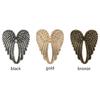 Wedding Party Gift Single Hip Hop Punk Big Heart Shape Wings Metal Rings Retro Angel Wings Ring
