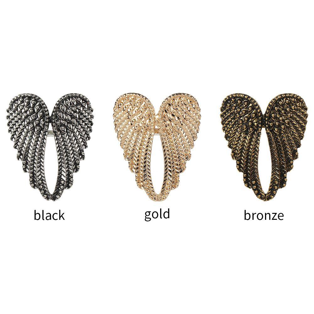 Wedding Party Gift Single Hip Hop Punk Big Heart Shape Wings Metal Rings Retro Angel Wings Ring