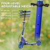 Scooter for Kids Aged 3-8 Years, with Adjustable Handle, Two Light Up Wheels, Handbrake, Rear Brake, Blue