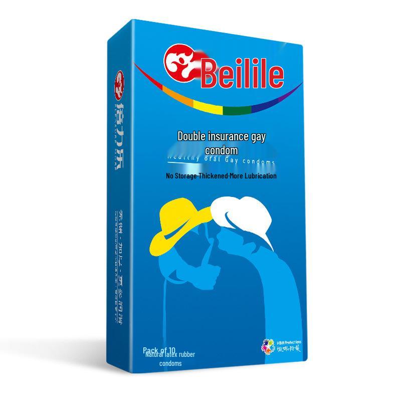 Презервативы Beile Двойная Защита - Безопасные, Супер-смазанные, Без резервуара, Упаковка 10 шт.