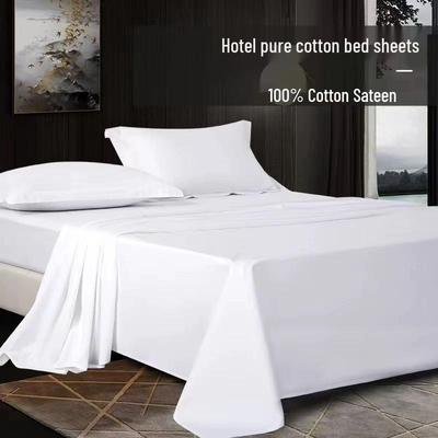 Постельное белье Star Hotel White Giza Cotton 60S Sateen Stripe - Утолщенный комплект из чистого хлопка