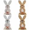 Creative Wooden Egg Stand Simulated Bunny Egg Rack Gift Chocolate Egg Rack  Decoration Supplies