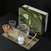 4/7Pcs Matcha Tea Set Bamboo Whisk Scoop Glass Matcha Bowl Traditional Indoor Handmade Tea-making Tools Japanese Matcha Kit