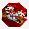 Mickey Mouse, Minnie Mouse Automatic Opening and Closing Umbrella - 8 Ribs Portable Folding Umbrella with Plastic Handle, Suitable for Leisu